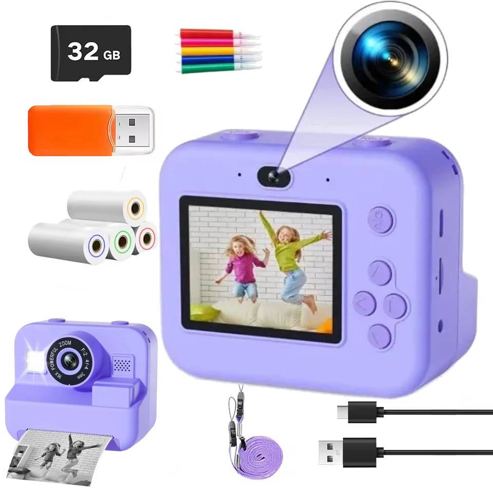 Kids Educational Videos - Mini kamera cyfrowa dla dzieci 1080P