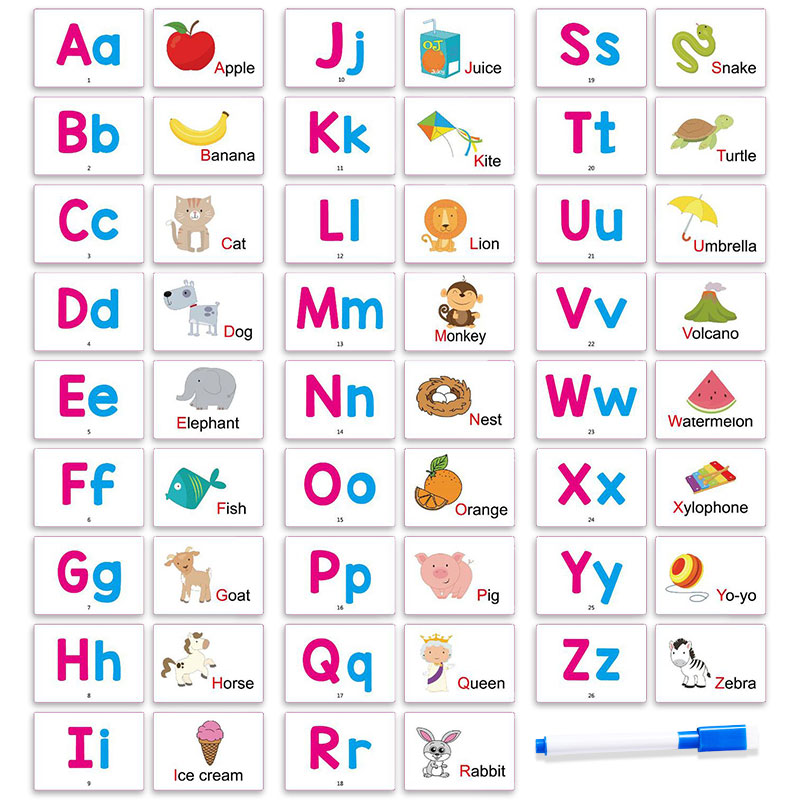 Abc Kids Early Education - 27 Karty z Pierwszymi Słowami Alfabet