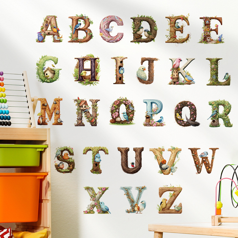 Abc Kids Early Education - Śliczna naklejka ścienna z alfabetem winylowa