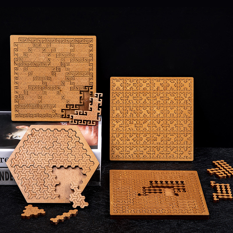 Brain Teaser Cube - Niemożliwe drewniane puzzle IQ Puzzle dla
