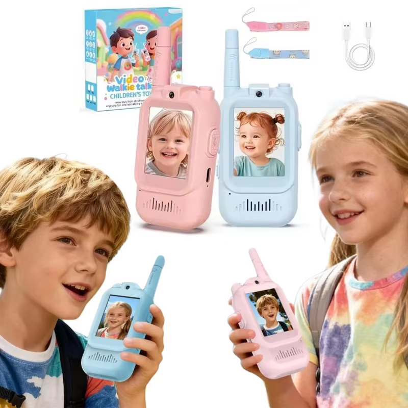 Kids Educational Videos - Dziecięce radiotelefony wideo, zestaw 2 sztuk,