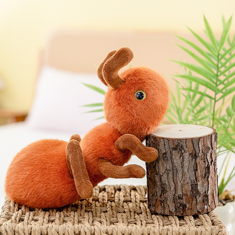 Kids Education Movies - 20cm Śliczna pluszowa zabawka mrówka, miękki,