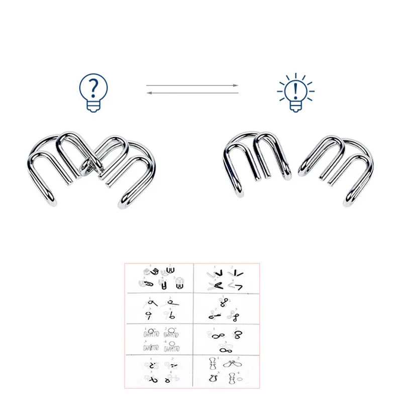 8 sztuk/zestaw Metal Montessor – Brain Teaser Cube recenzja i cena