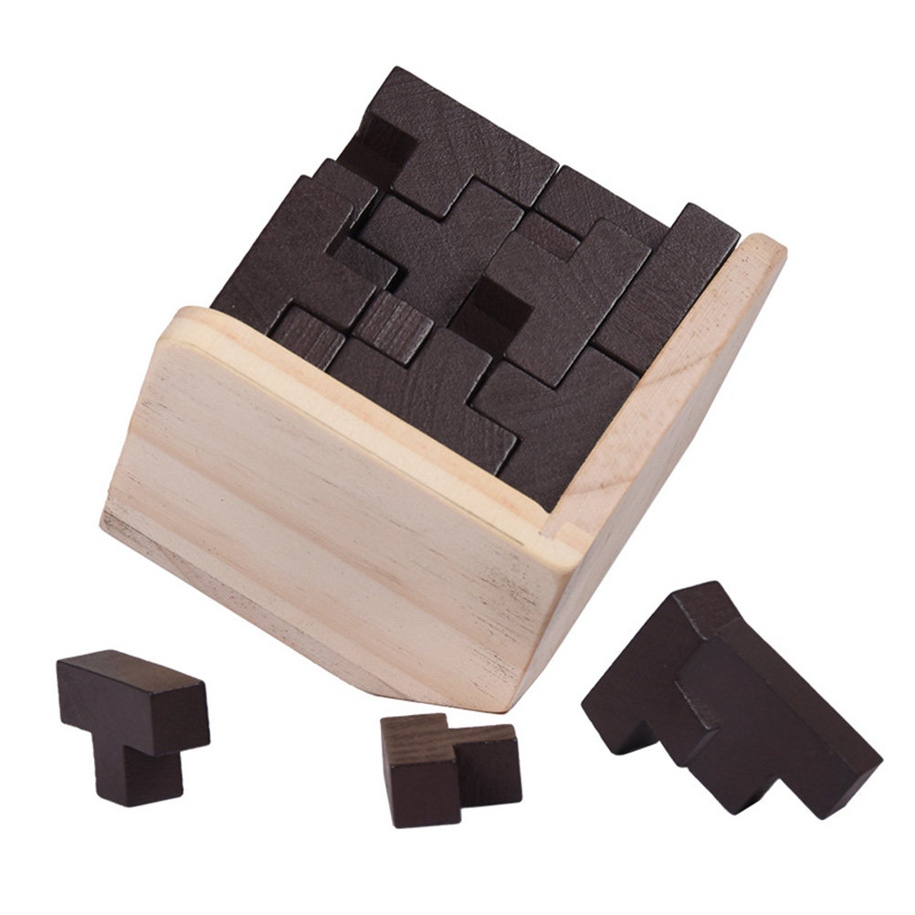 Drewniany zestaw edukacyjnych  – Brain Teaser Cube recenzja i cena