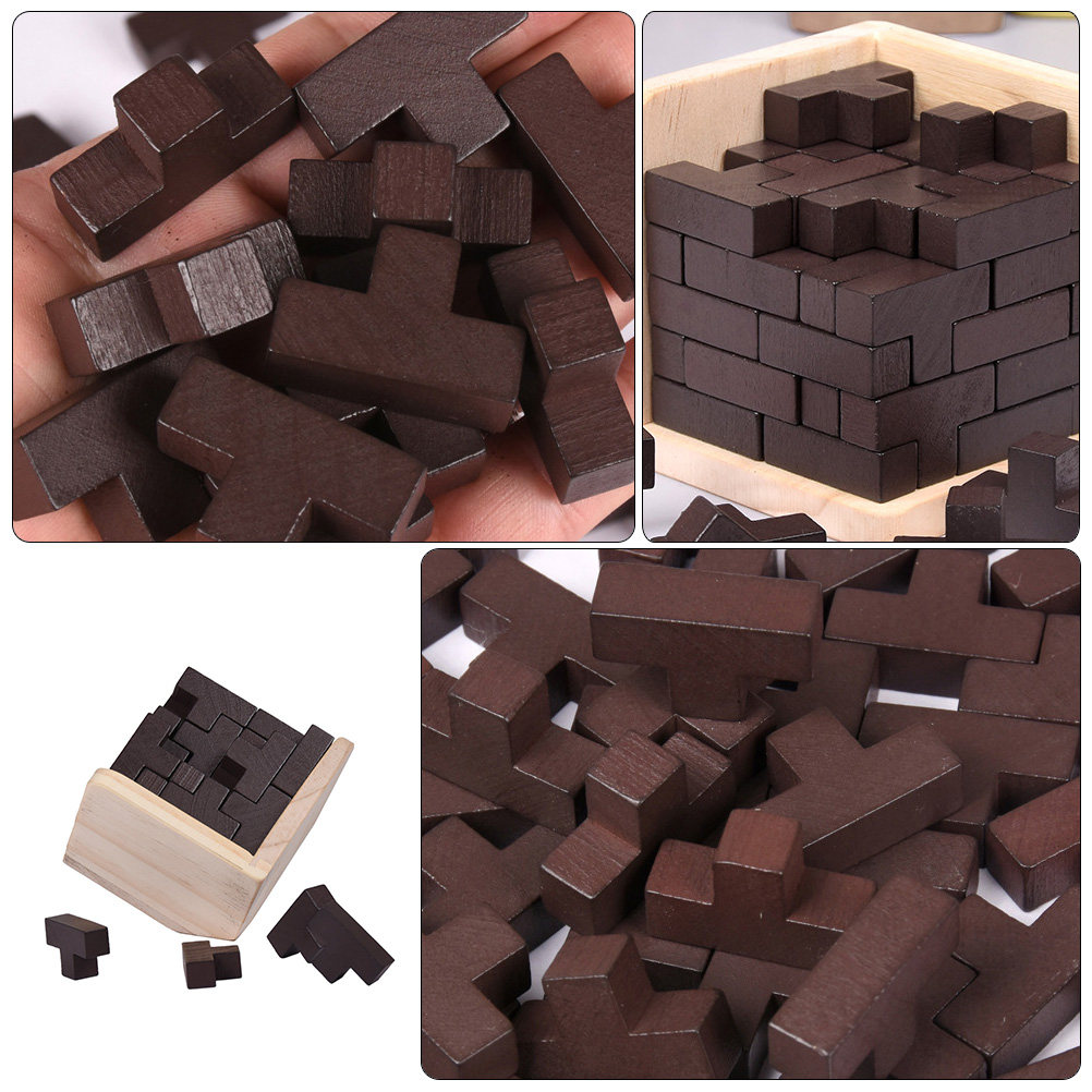 Drewniany zestaw edukacyjnych  – Brain Teaser Cube recenzja i cena