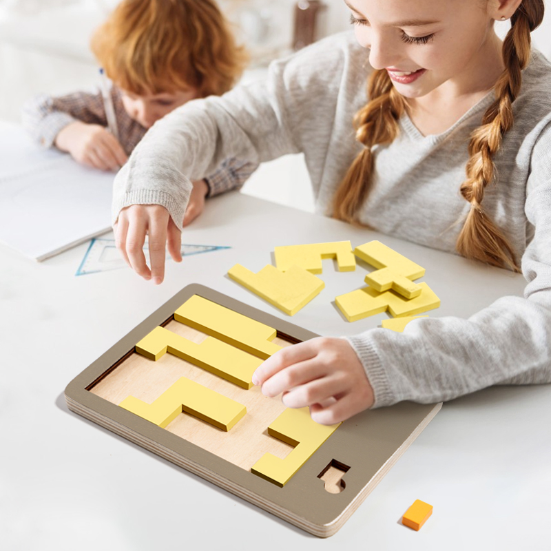 Drewniane puzzle geometryczne  – Brain Teaser Cube recenzja i cena